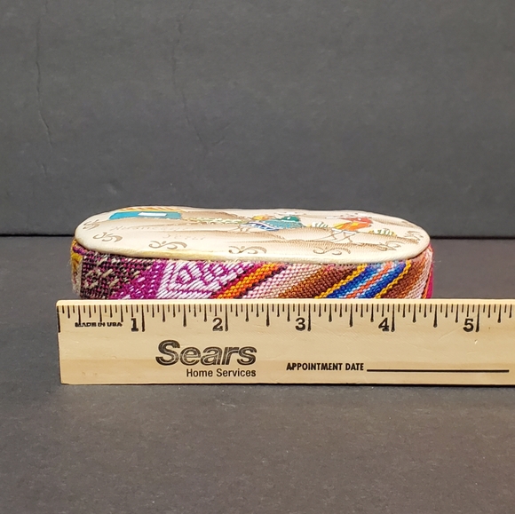 Painted Leather Top Peru Soft Case Box - Picture 10 of 11